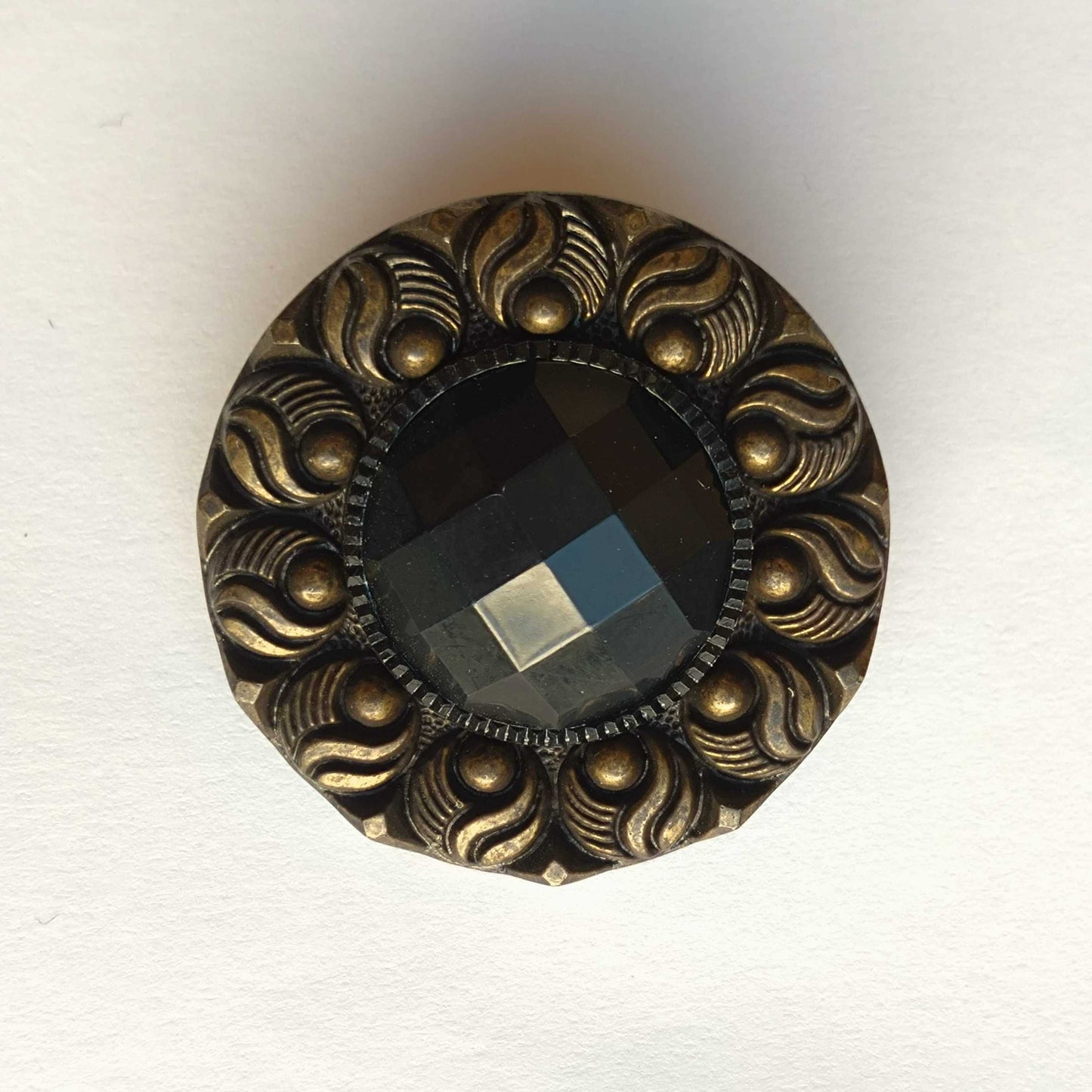 ブラック ゴールド ダイアモンドカット風 R112