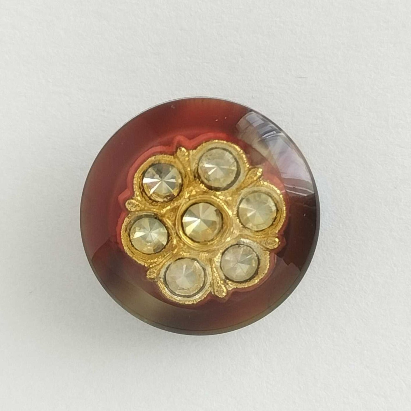 キラキララインストーン　レッド　マーブル　Y13　